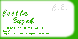 csilla buzek business card